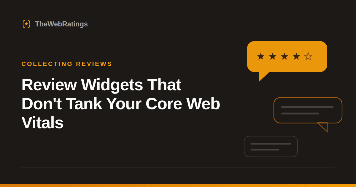 Review Widgets That Don't Tank Your Core Web Vitals — illustrated cover