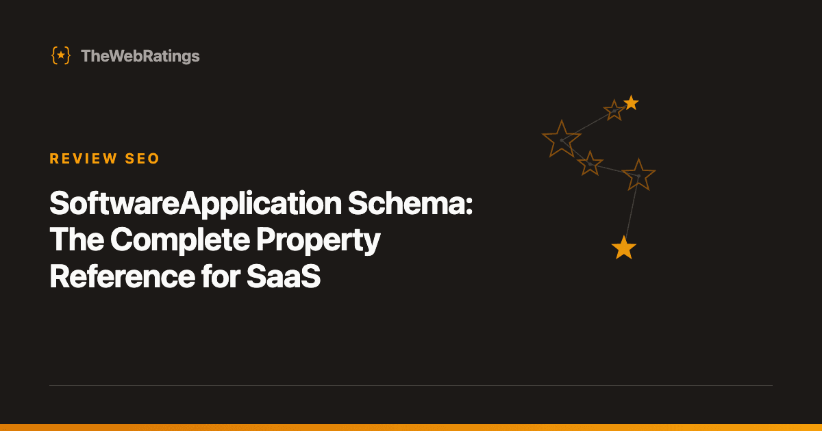 SoftwareApplication Schema: The Complete Property Reference for SaaS — illustrated cover